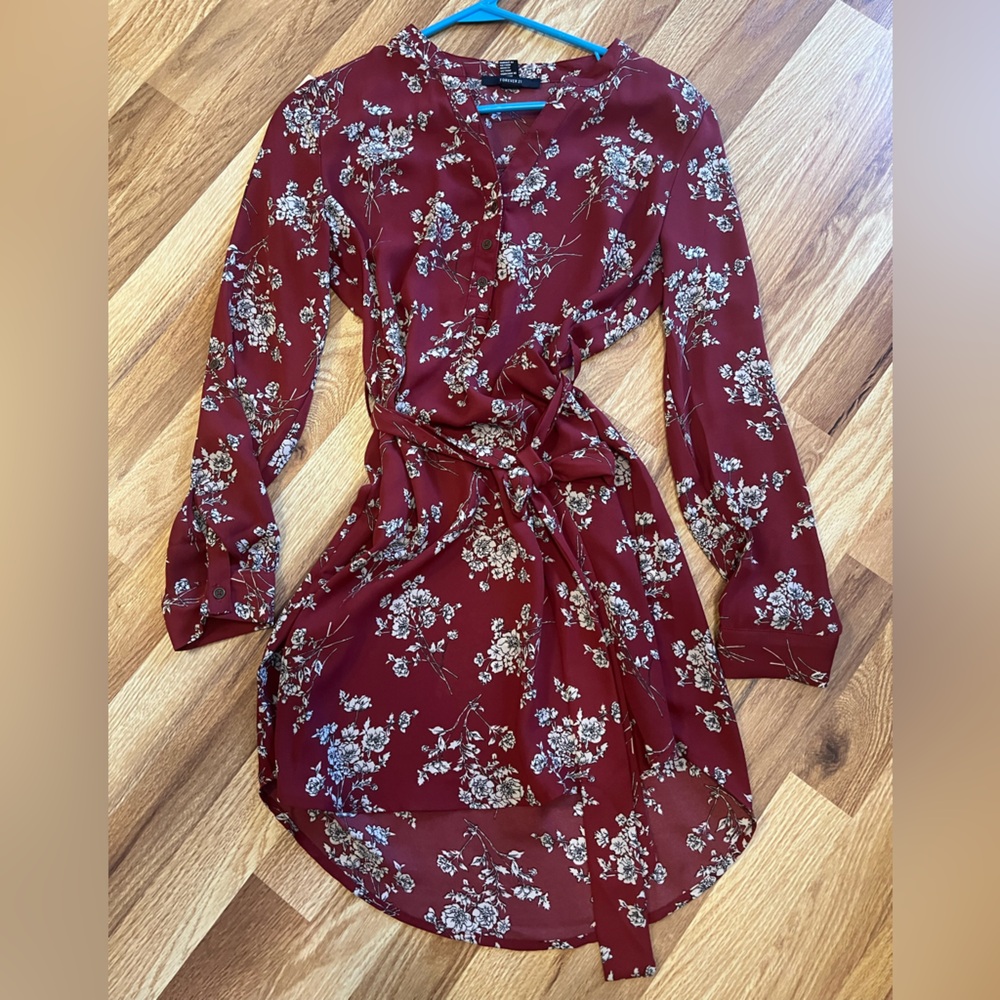 Forever 21 Burgundy Floral Top